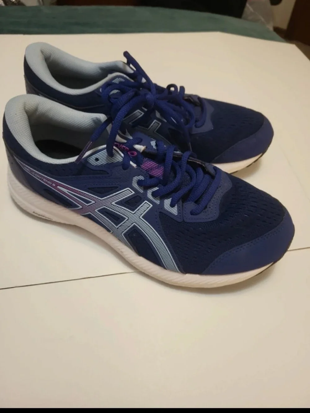 Asics Women's Deep Blue Athletic Running Shoes Size 9.5
